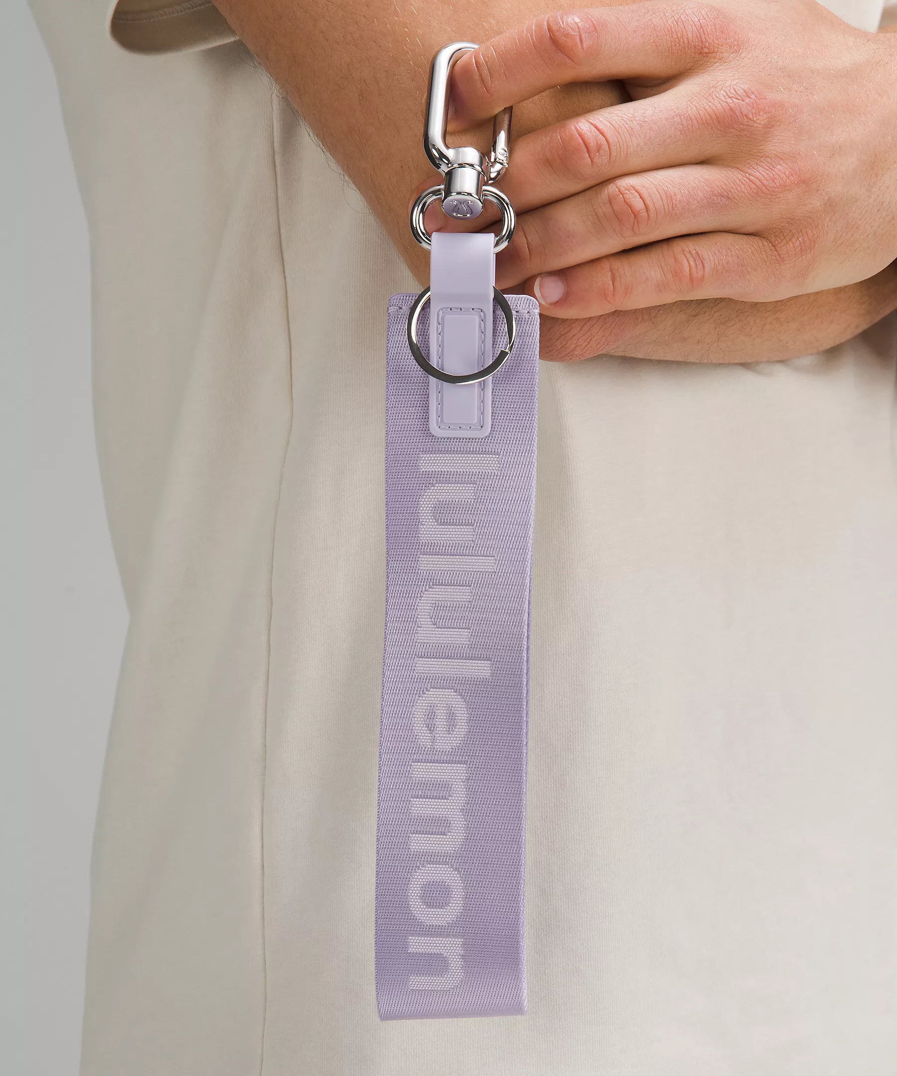 Lululemon Never Lost Keychain - Lilac Ether/White Opal - lululemon leggings